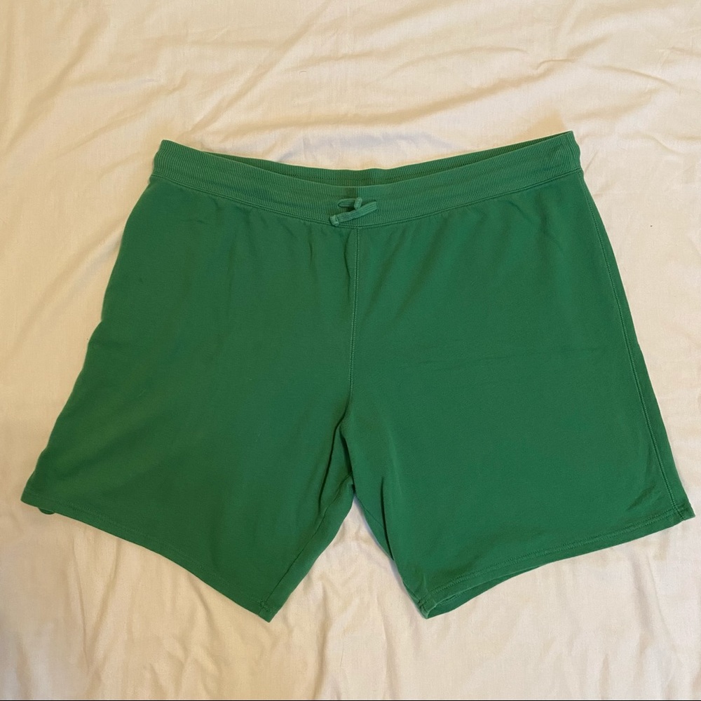 Bright Green Sweat/Lounge Shorts